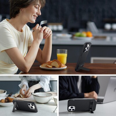 SaharaCase AirShield Boost Kickstand Series Case for Apple iPhone 14 Pro, Black (CP00344)