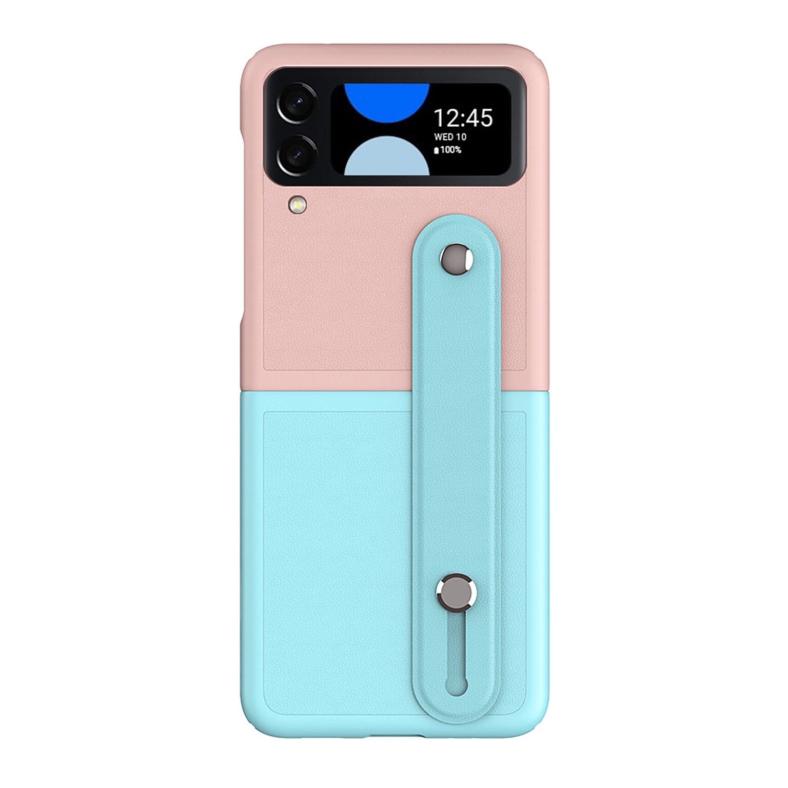 SaharaCase FingerGrip Series Case with Strap for Samsung Galaxy Z Flip4, Pink/Ice Blue (CP00298)
