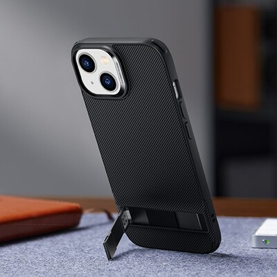 SaharaCase AirShield Boost Kickstand Series Case for Apple iPhone 14 Plus, Black (CP00326)