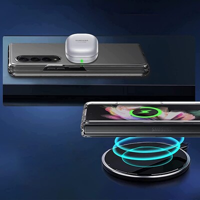 SaharaCase Hybrid-Flex Hard Shell Case for Samsung Galaxy Z Fold4, Clear (CP00304)