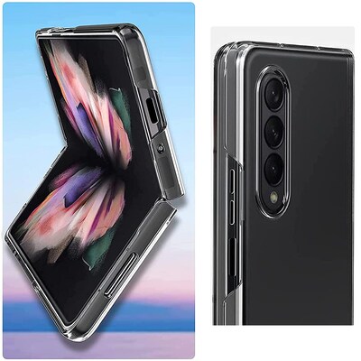 SaharaCase Hybrid-Flex Hard Shell Case for Samsung Galaxy Z Fold4, Clear (CP00304)