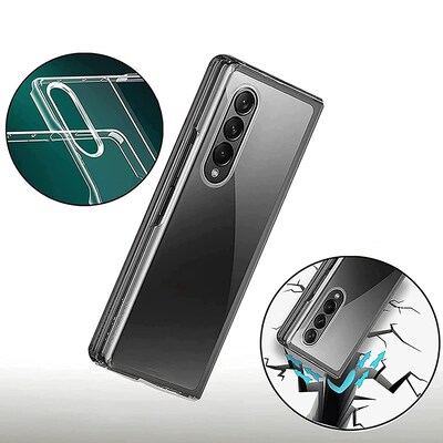 SaharaCase Hybrid-Flex Hard Shell Case for Samsung Galaxy Z Fold4, Clear (CP00304)