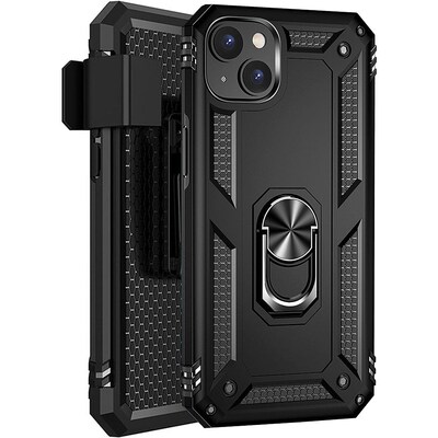 SaharaCase Military Kickstand Series Case for Apple iPhone 14 Plus, Black (CP00325)