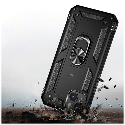 SaharaCase Military Kickstand Series Case for Apple iPhone 14 Plus, Black (CP00325)