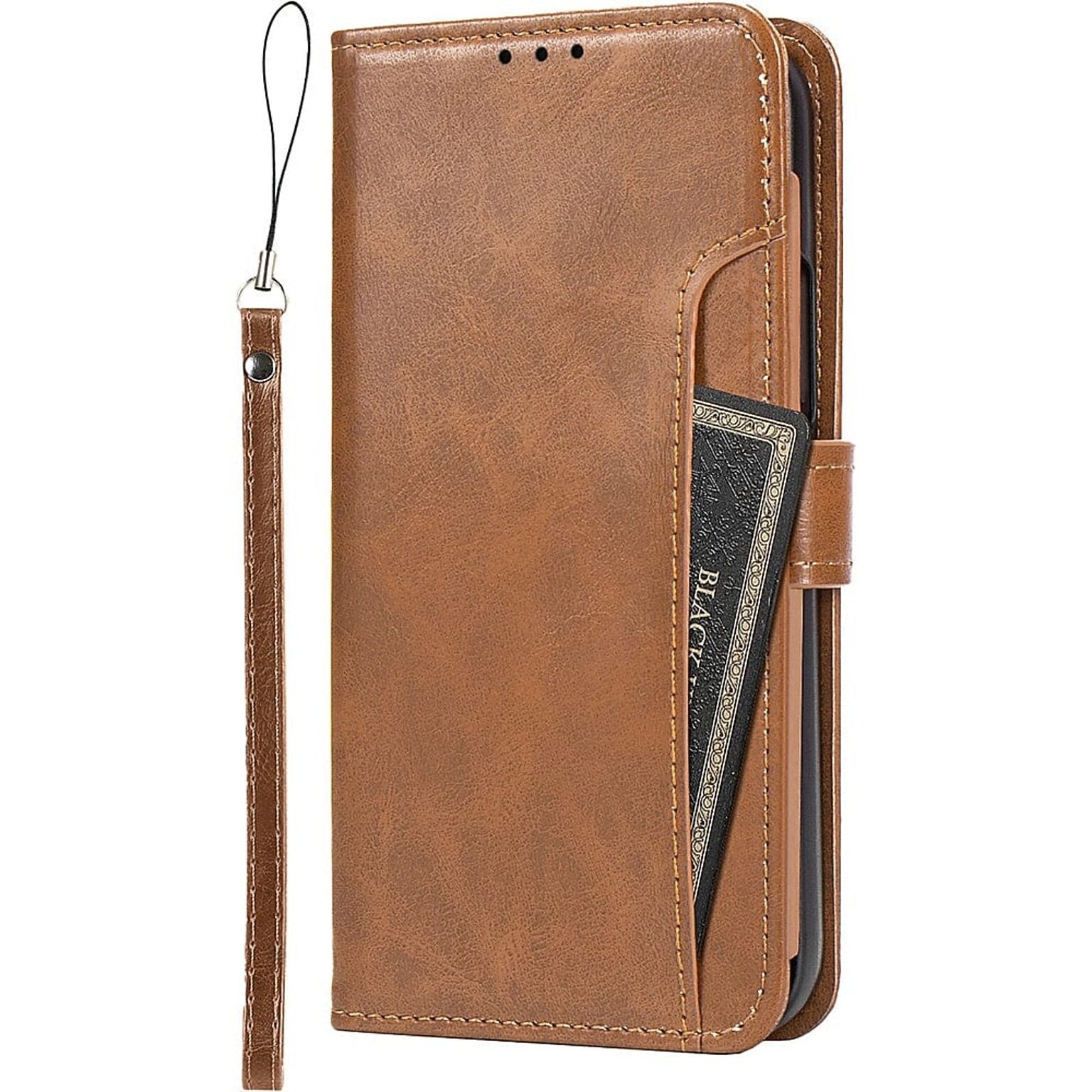 SaharaCase Folio Wallet Case for Apple iPhone 14, Brown (CP00323)