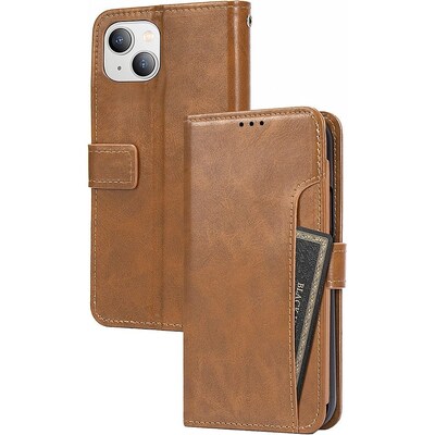 SaharaCase Folio Wallet Case for Apple iPhone 14, Brown (CP00323)