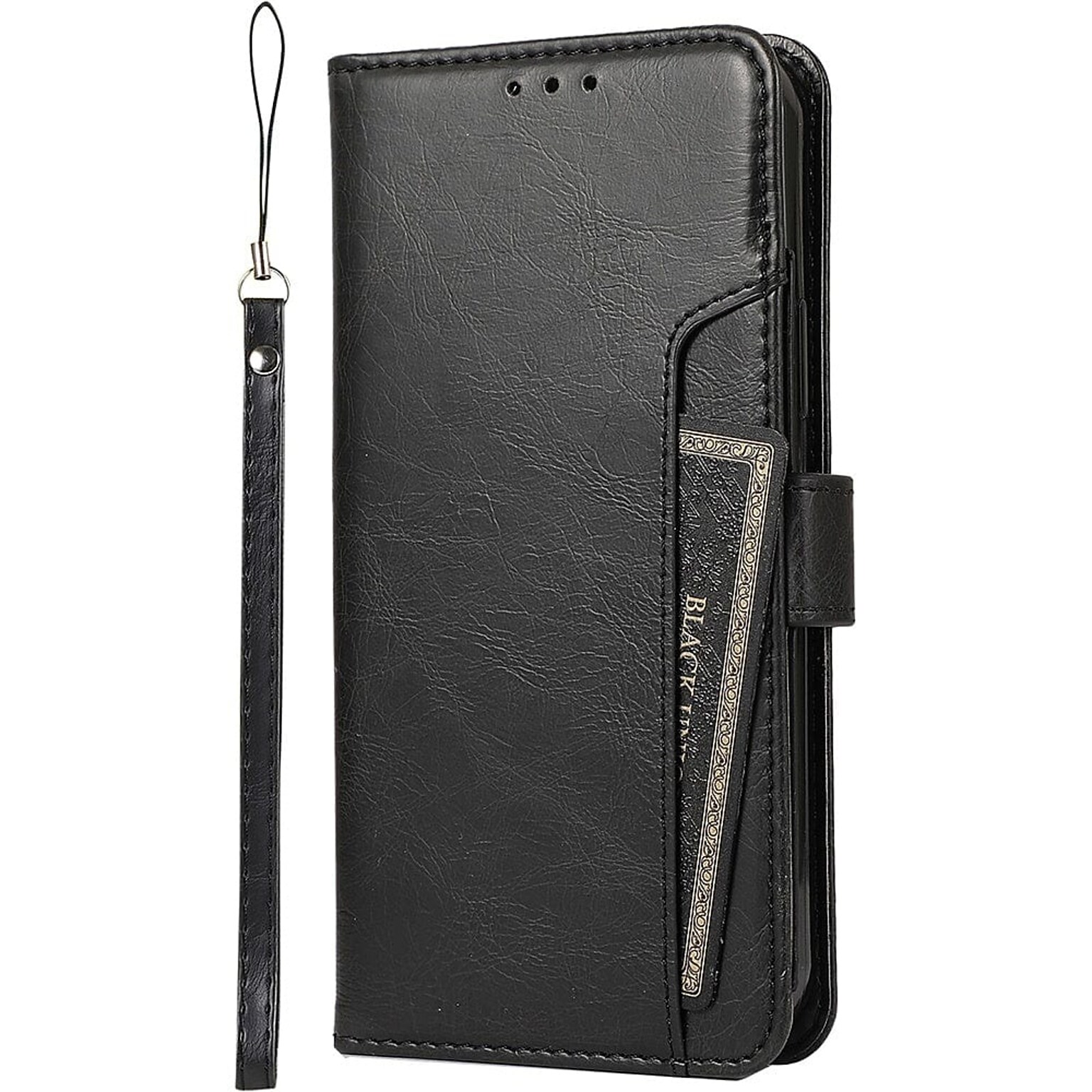 SaharaCase Folio Wallet Case for Apple iPhone 14, Black (CP00322)