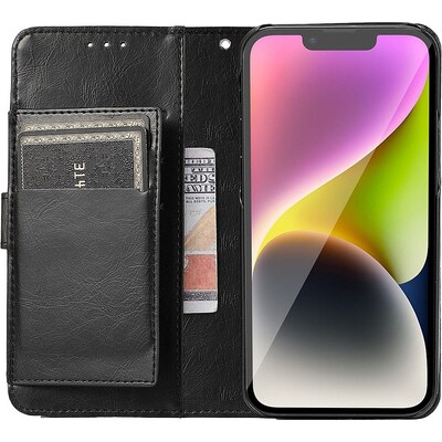 SaharaCase Folio Wallet Case for Apple iPhone 14, Black (CP00322)