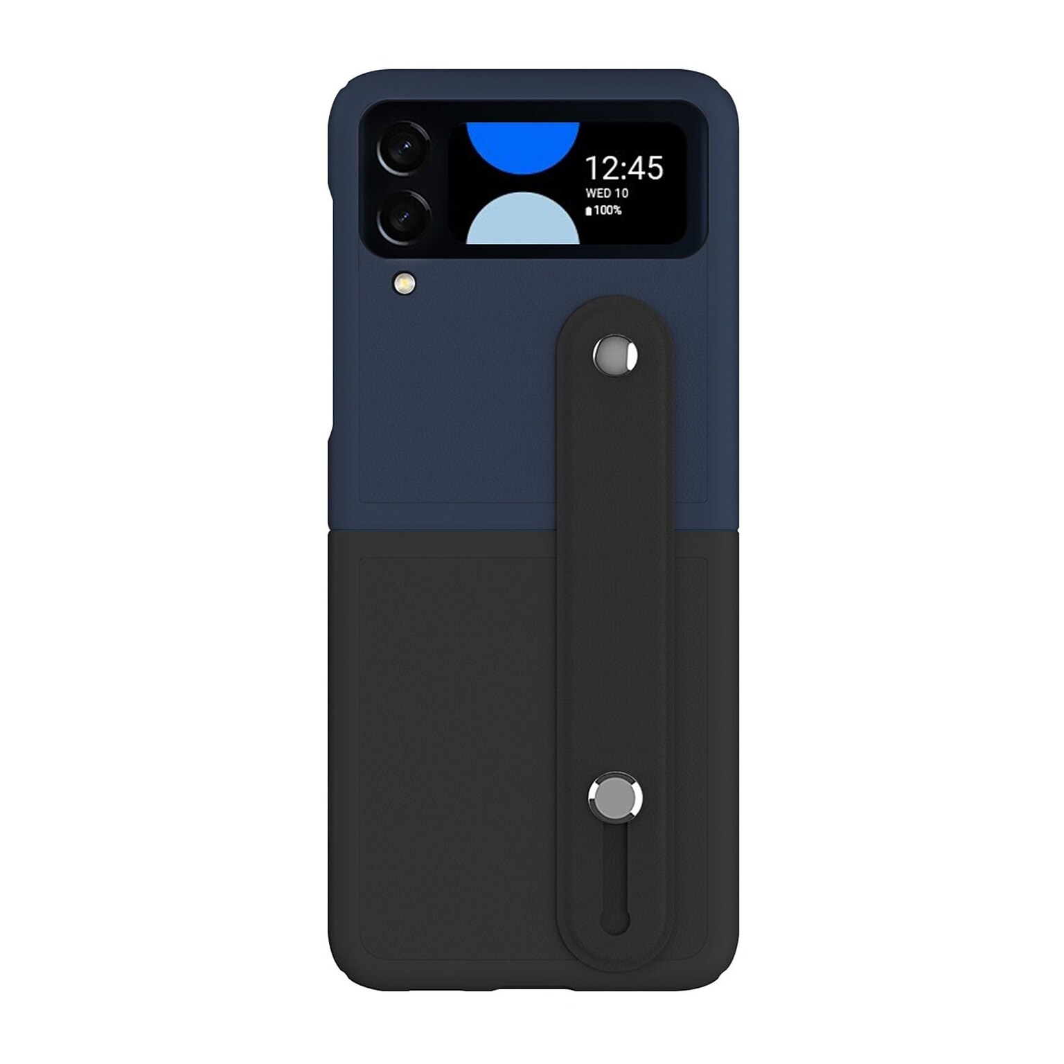 SaharaCase FingerGrip Series Case with Strap for Samsung Galaxy Z Flip4, Black/Blue (CP00297)