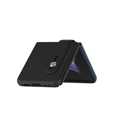 SaharaCase FingerGrip Series Case with Strap for Samsung Galaxy Z Flip4, Black/Blue (CP00297)