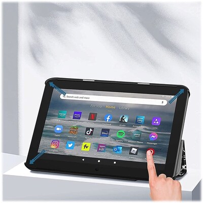 SaharaCase Folio Case for Amazon Fire 7 (2022), Black (TB00252)