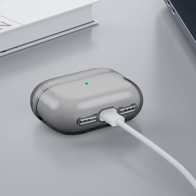 SaharaCase Hybrid Flex Series Case for Apple AirPods Pro 2 (2nd Generation), Transparent Black