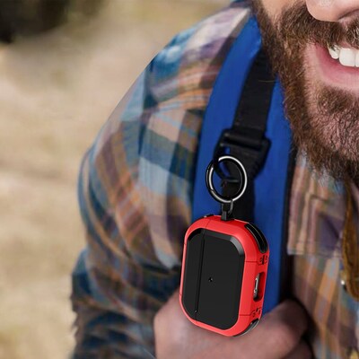 SaharaCase Armor Series Case for Apple AirPods Pro 2 (2nd Generation), Black Red