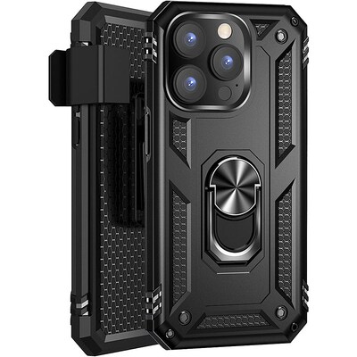 SaharaCase Military Kickstand Series Case for Apple iPhone 14 Pro Max, Black (CP00359)
