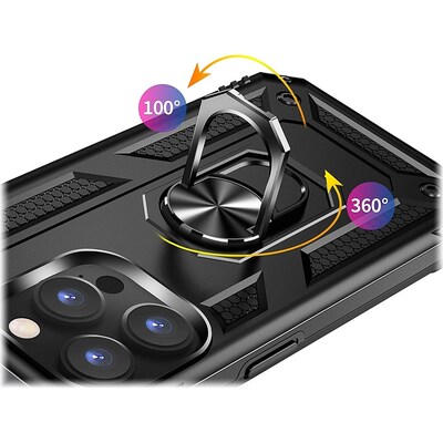 SaharaCase Military Kickstand Series Case for Apple iPhone 14 Pro Max, Black (CP00359)