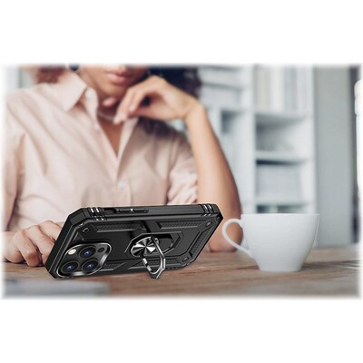 SaharaCase Military Kickstand Series Case for Apple iPhone 14 Pro Max, Black (CP00359)