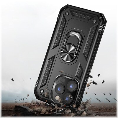 SaharaCase Military Kickstand Series Case for Apple iPhone 14 Pro Max, Black (CP00359)