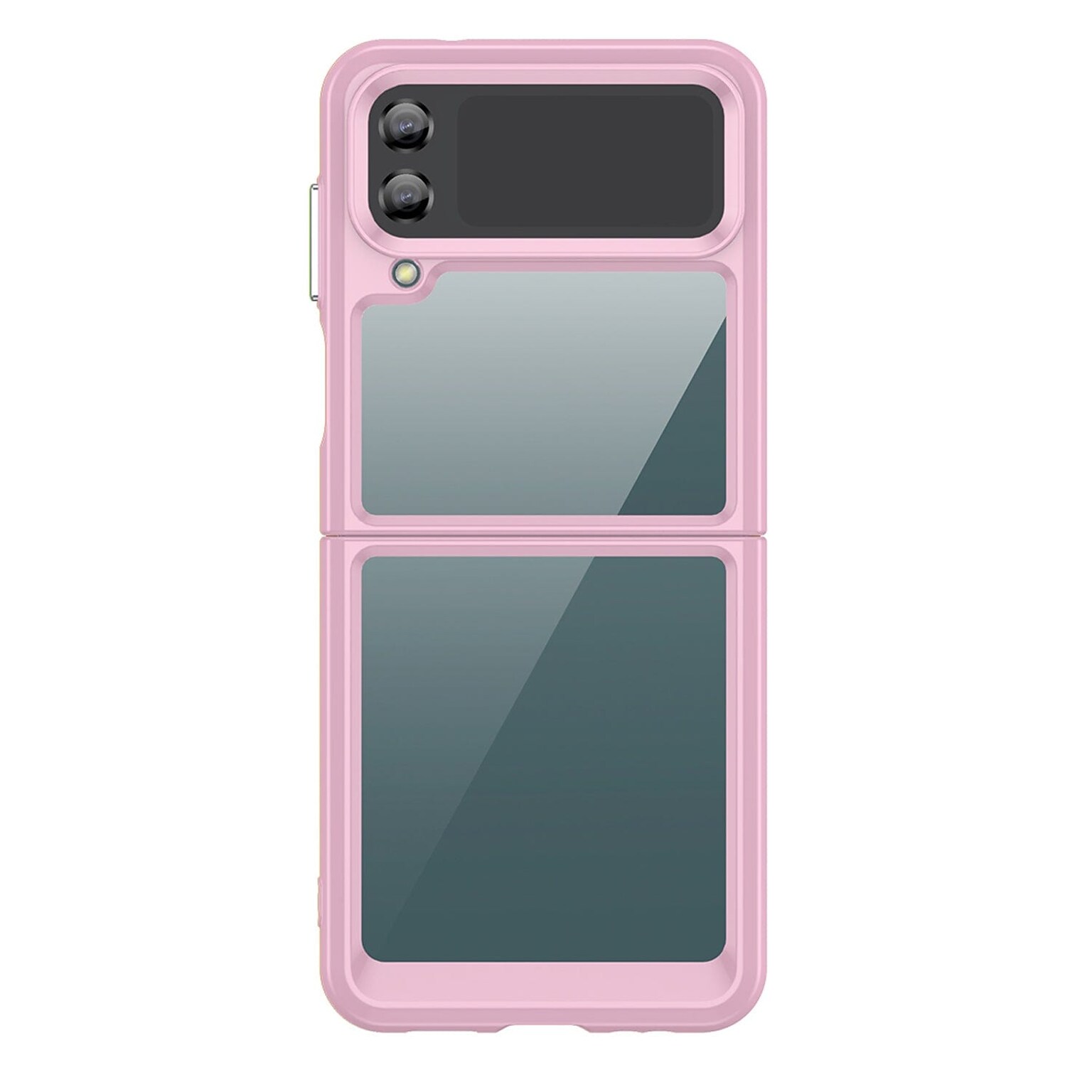 SaharaCase Hybrid-Flex Hard Shell Case for Samsung Galaxy Z Flip4, Clear/Pink (CP00292)
