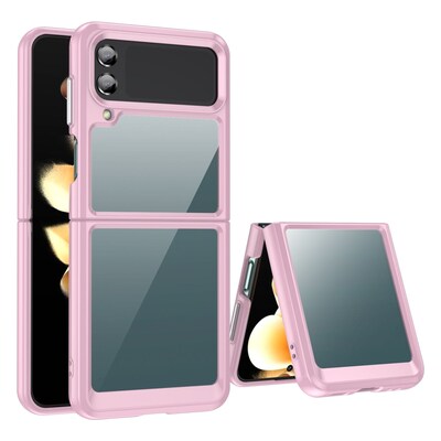 SaharaCase Hybrid-Flex Hard Shell Case for Samsung Galaxy Z Flip4, Clear/Pink (CP00292)