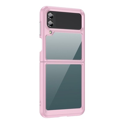 SaharaCase Hybrid-Flex Hard Shell Case for Samsung Galaxy Z Flip4, Clear/Pink (CP00292)