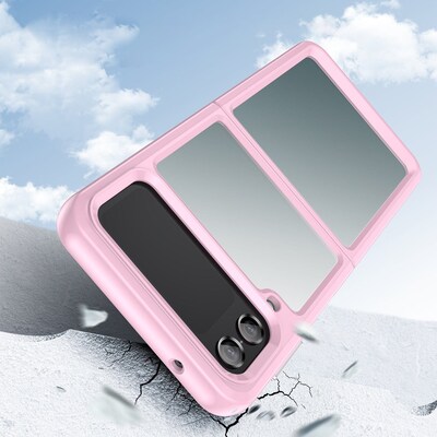 SaharaCase Hybrid-Flex Hard Shell Case for Samsung Galaxy Z Flip4, Clear/Pink (CP00292)