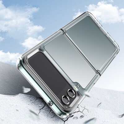 SaharaCase Hybrid-Flex Hard Shell Case for Samsung Galaxy Z Flip4, Clear (CP00291)