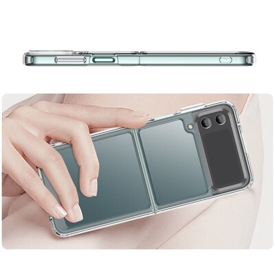 SaharaCase Hybrid-Flex Hard Shell Case for Samsung Galaxy Z Flip4, Clear (CP00291)