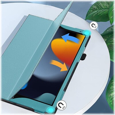 SaharaCase Bi-Fold Folio Case for Apple iPad 10.2" (9th Generation 2021), Aqua (TB00067)