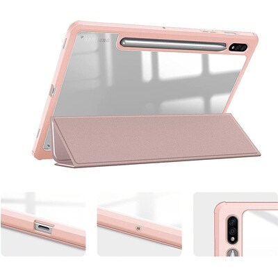 SaharaCase Folio Case for Samsung Galaxy Tab S8, Clear/Pink (TB00209)