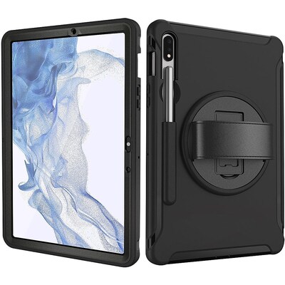 SaharaCase PROTECTION Hand Strap Series Case for Samsung Galaxy Tab S8, Black (TB00211)