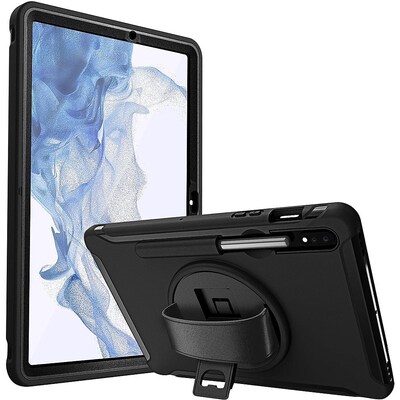 SaharaCase PROTECTION Hand Strap Series Case for Samsung Galaxy Tab S8, Black (TB00211)
