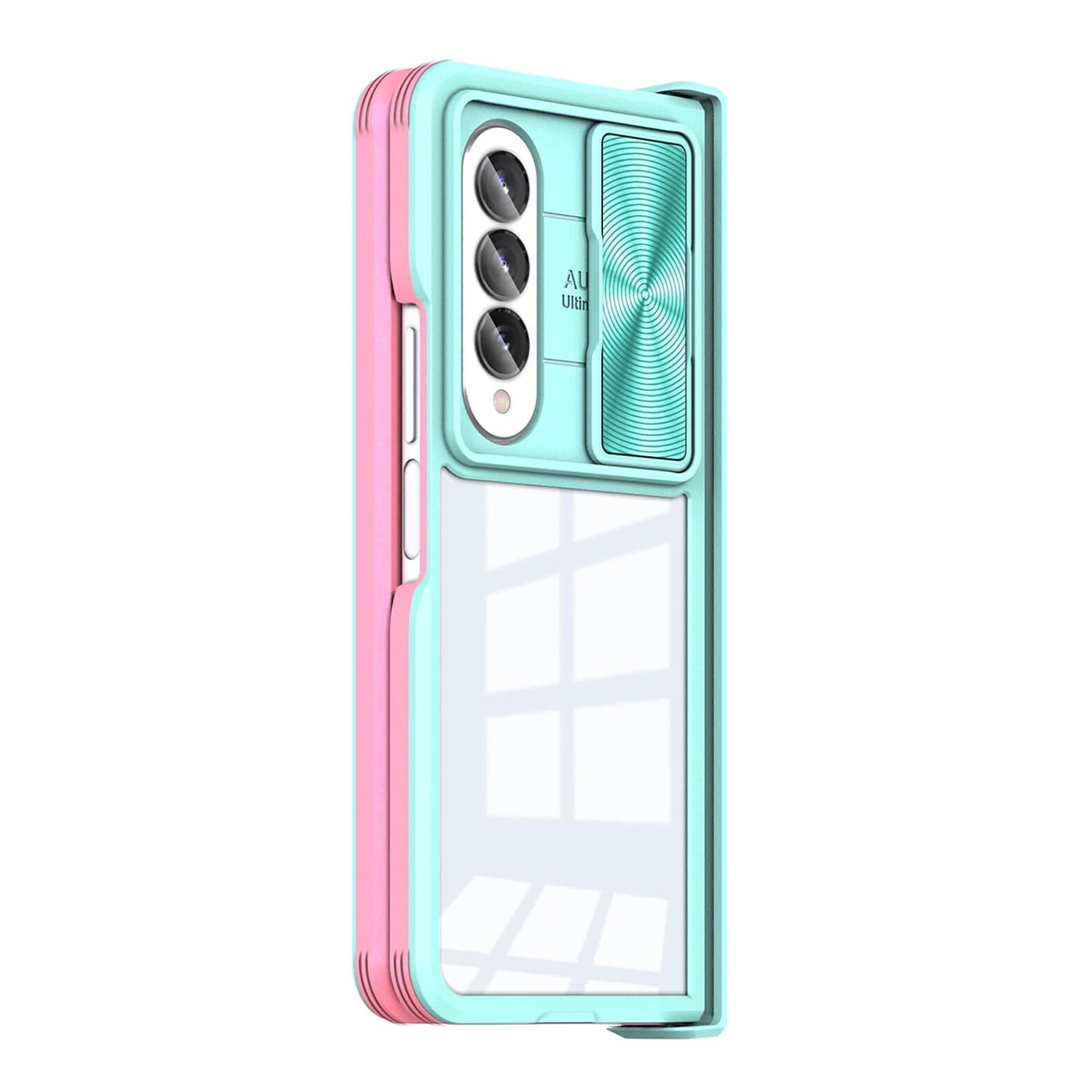 SaharaCase Full Body Case for Samsung Galaxy Z Fold4, Pink/Teal (CP00315)