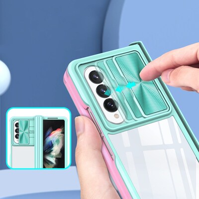 SaharaCase Full Body Case for Samsung Galaxy Z Fold4, Pink/Teal (CP00315)
