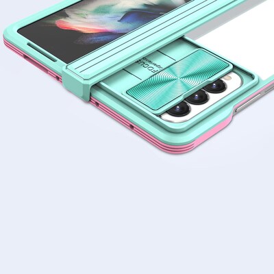 SaharaCase Full Body Case for Samsung Galaxy Z Fold4, Pink/Teal (CP00315)