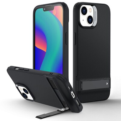 SaharaCase AirShield Boost Kickstand Series Case for Apple iPhone 14, Black (CP00317)