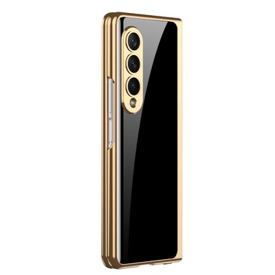 SaharaCase Marble Series Case for Samsung Galaxy Z Fold4, Black/Gold (CP00311)