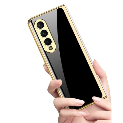 SaharaCase Marble Series Case for Samsung Galaxy Z Fold4, Black/Gold (CP00311)