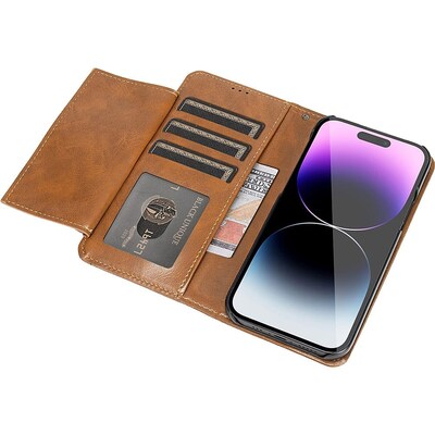 SaharaCase Folio Wallet Case for Apple iPhone 14 Pro Max, Brown (CP00371)