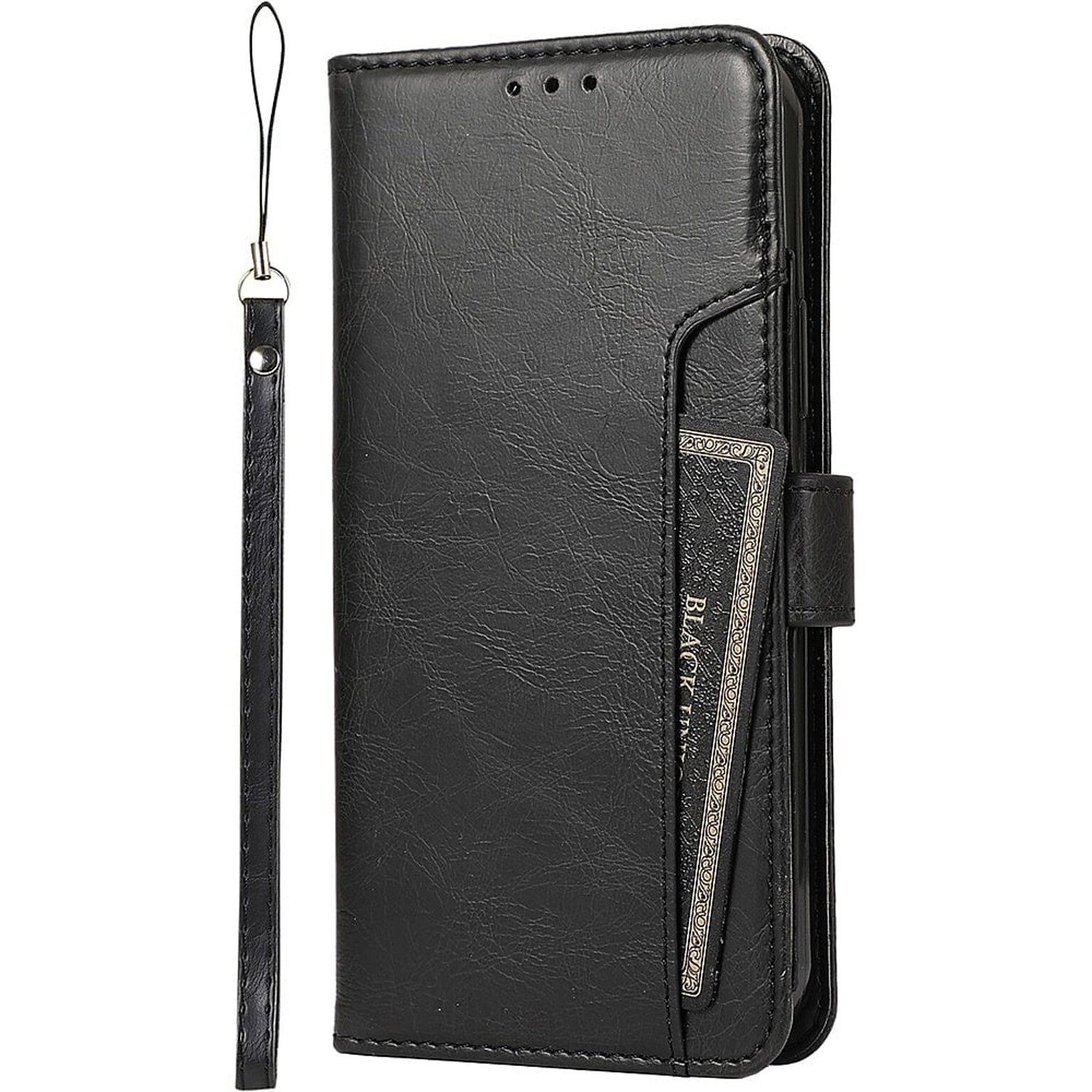 SaharaCase Folio Wallet Case for Apple iPhone 14 Pro Max, Black (CP00370)