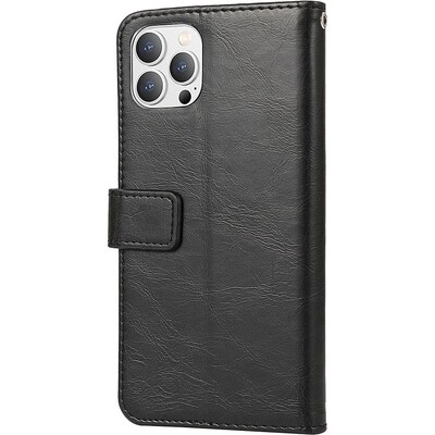 SaharaCase Folio Wallet Case for Apple iPhone 14 Pro Max, Black (CP00370)