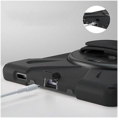 SaharaCase Protection Hand Strap Series Case for Lenovo Tab K10, Black (TB00232)