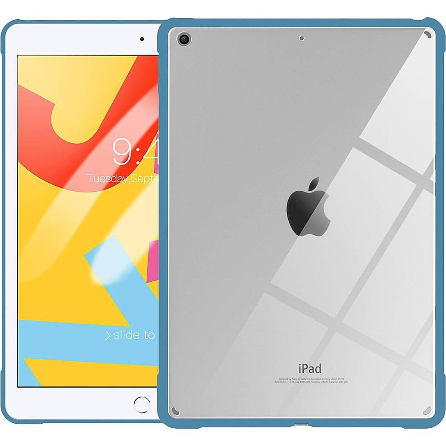 SaharaCase Hybrid Flex Series Case for Apple iPad 10.2 (9th Generation 2021), Clear Blue (TB00073)