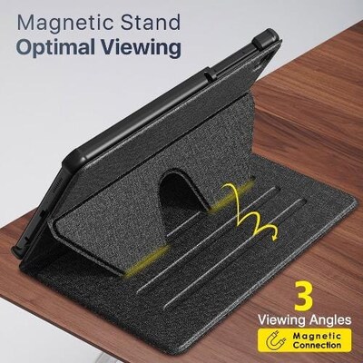 SaharaCase Multi-Angle Folio Case for Samsung Galaxy Tab A7 Lite, Black (TB00126)