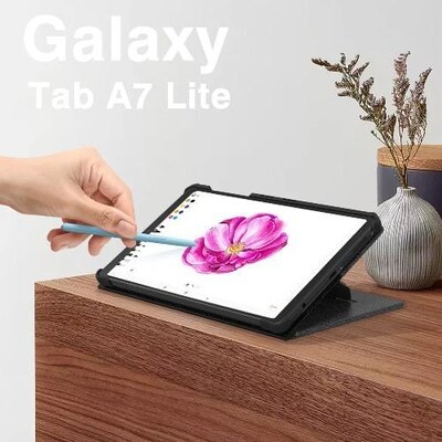 SaharaCase Multi-Angle Folio Case for Samsung Galaxy Tab A7 Lite, Black (TB00126)