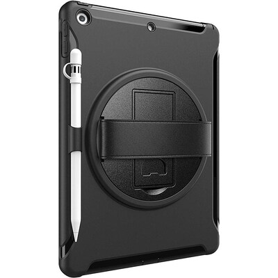 SaharaCase Protection Hand Strap Series Case for Apple iPad 10.2 (9th Generation 2021), Black (TB00078)