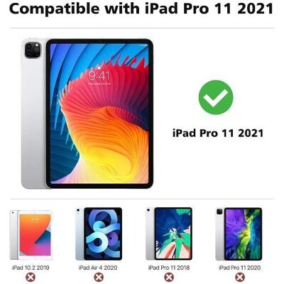 SaharaCase DualShock Case for Apple iPad Pro 11 (3rd Gen 2021), Black (TB00018)