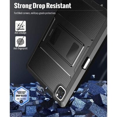 SaharaCase DualShock Case for Apple iPad Pro 11" (3rd Gen 2021), Black (TB00018)