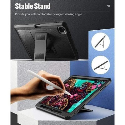 SaharaCase DualShock Case for Apple iPad Pro 11" (3rd Gen 2021), Black (TB00018)