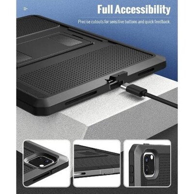 SaharaCase DualShock Case for Apple iPad Pro 11" (3rd Gen 2021), Black (TB00018)