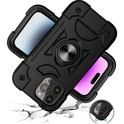SaharaCase DualShock Series Case for Apple iPhone 14 Pro Max, Black (CP00372)